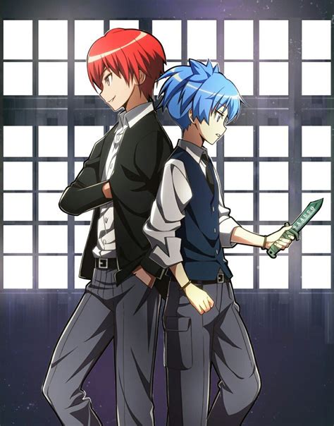 Nagisa y Karma discutiendo