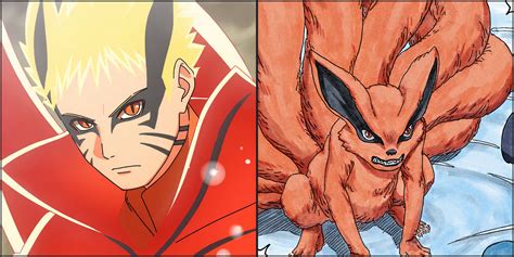 Comparativa de las formas de Naruto con Kurama