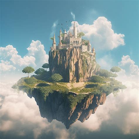 Castillo flotante en el cielo