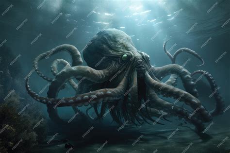 Monstruo marino con tentáculos