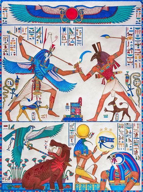 Representación de Seth y Horus