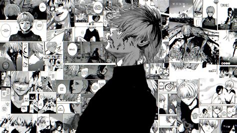 Collage de diferentes fan arts de Kaneki Ken