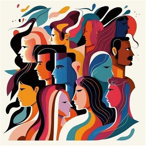 Ilustración abstracta que representa la diversidad del género yaoi