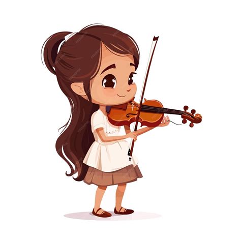 Dibujo realista de Brook tocando el violín