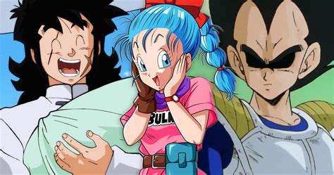 Vegeta enfrentándose a Yamcha mientras Bulma observa