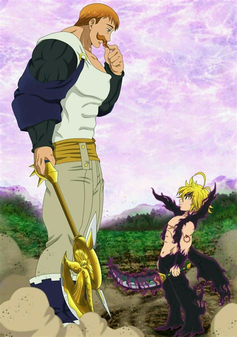 Escanor enfrentándose a Meliodas