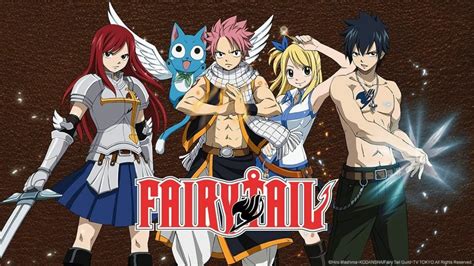 Logo de Crunchyroll y personajes de Fairy Tail