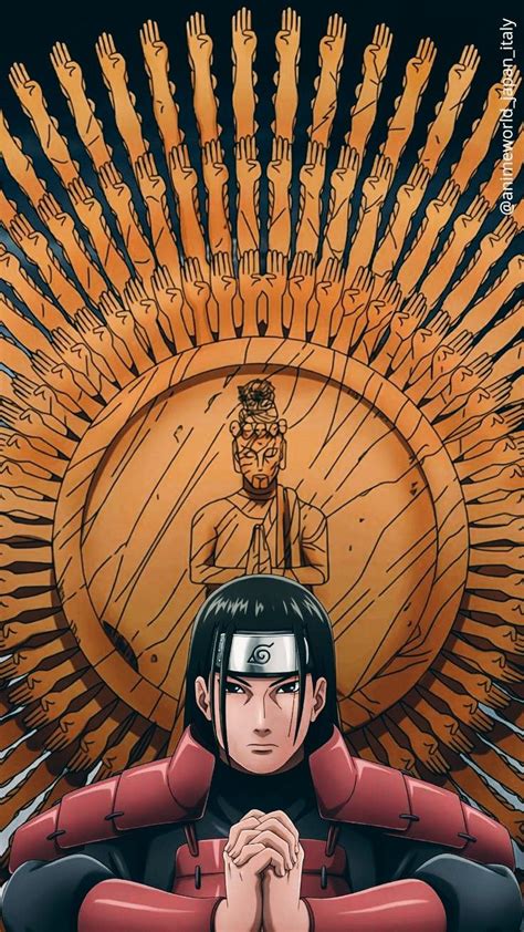 Ilustración del rostro de Hashirama Senju manifestado en el brazo de Danzō