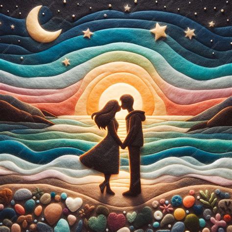 Pareja de Red y Green en un entorno romántico