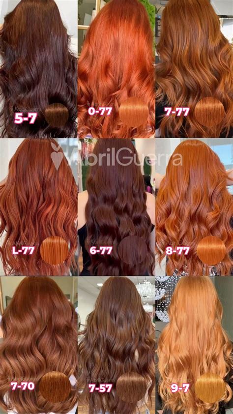 Paleta de colores de cabello con tonos peach