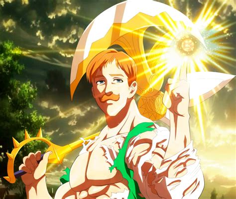 Escanor usando el poder de Rhitta