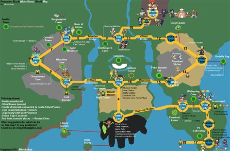 Mapa de la región de Unova/Teselia, destacando lugares asociados con Zekrom.