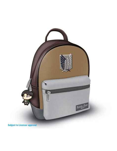 Diseño de la mochila Ataque a los Titanes con el emblema del Cuerpo de Exploradores