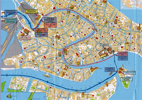 Mapa de Venecia con puntos de interés
