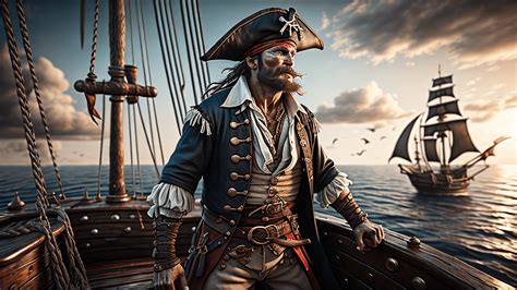 Escena de la horca en un barco pirata
