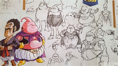 Bocetos originales de Akira Toriyama para Majin Buu