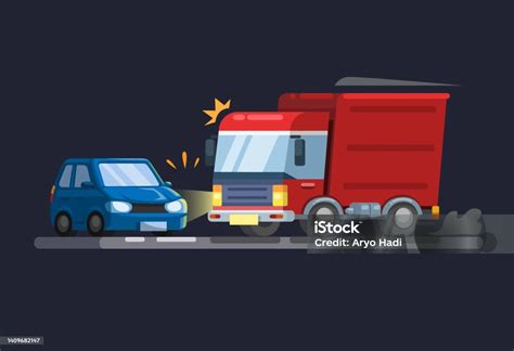 Ilustración de un camión chocando contra una persona.