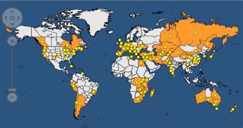 Mapa de distribución de licencias de anime
