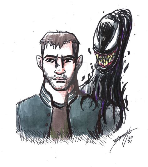 Eddie Brock y Venom en un abrazo tenso