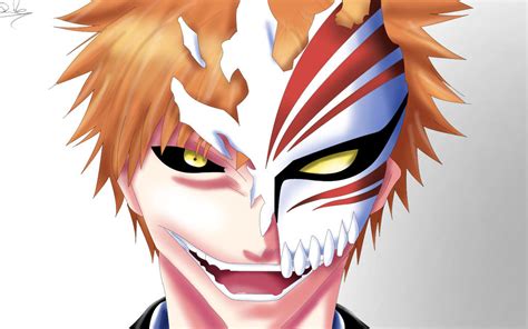 Ilustración de Hollow Ichigo con su máscara