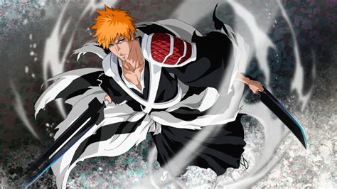 Ichigo y su Hollow preparándose para usar Bankai