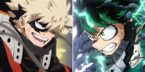 Ilustración de Todoroki, Bakugo e Izuku en un enfrentamiento
