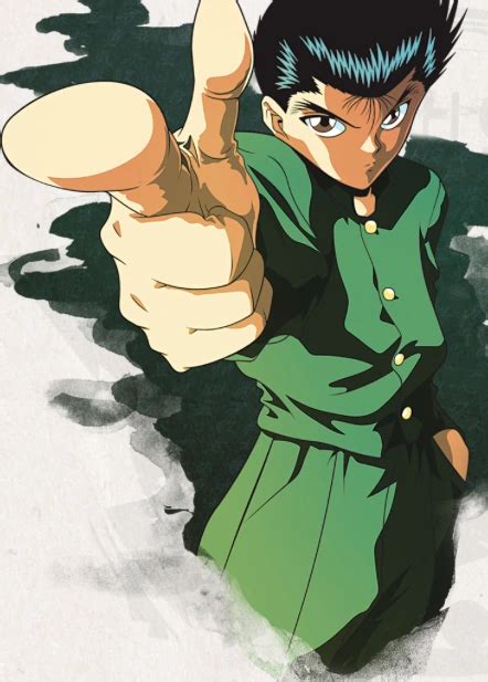 Ilustración de Yusuke Urameshi de Yu Yu Hakusho