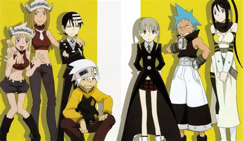 personajes de Soul Eater en pose de batalla