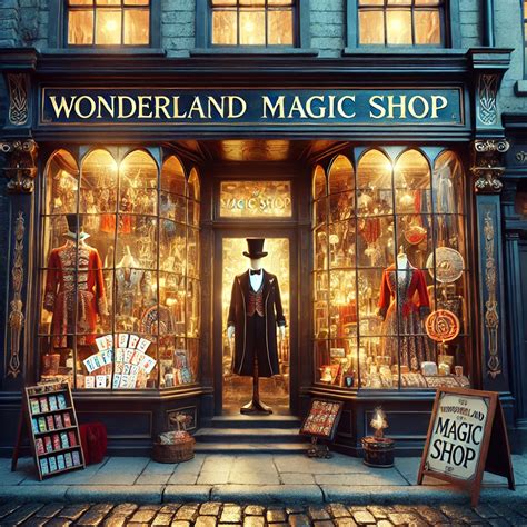 chica mirando una tienda de magia