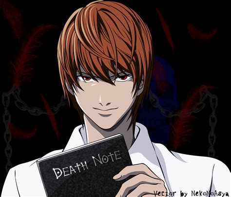 Ilustración de Light Yagami con la Death Note