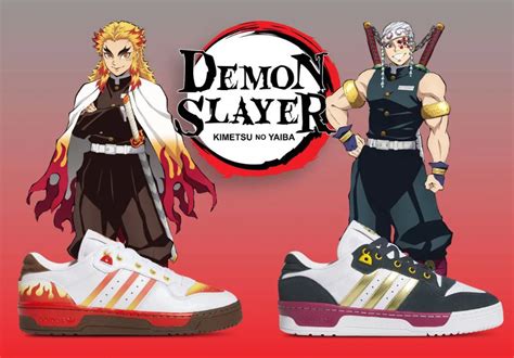 Detalle de las zapatillas Adidas x Demon Slayer Rengoku