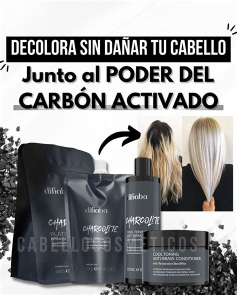 Decolorante con carbón activado