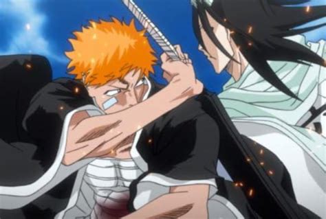 Ichigo y Byakuya en combate