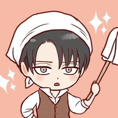 Ilustración de Levi Ackerman en estilo chibi con sus espadas