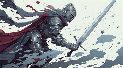 Personaje empuñando una gran espada