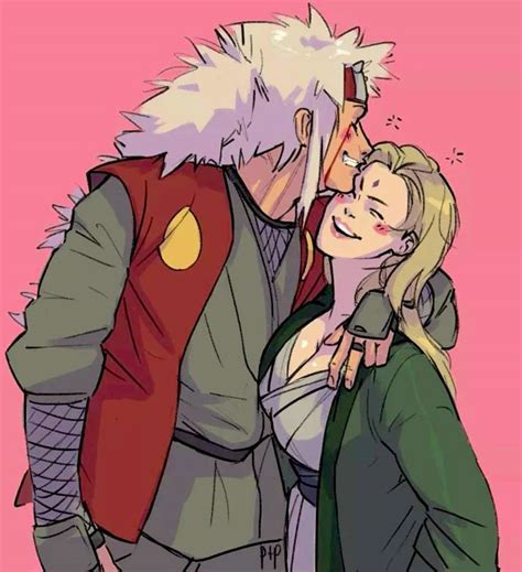 Jiraiya y Tsunade discutiendo