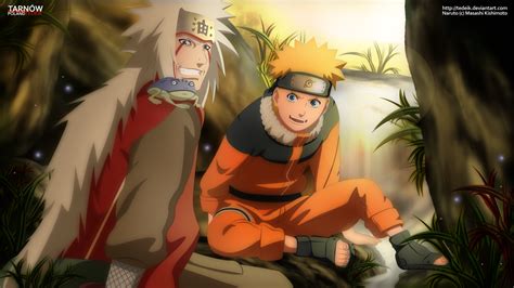 Jiraiya y Naruto entrenando juntos