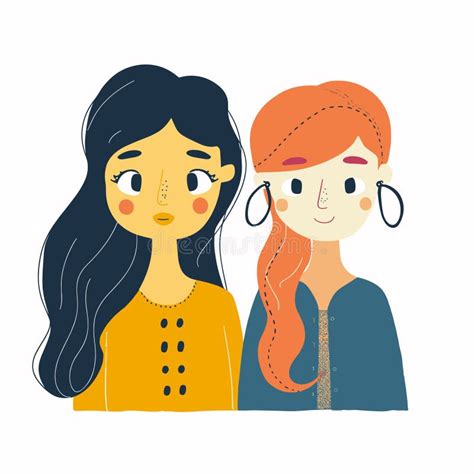 Ilustración de dos personajes femeninos interactuando con un trasfondo sombrío