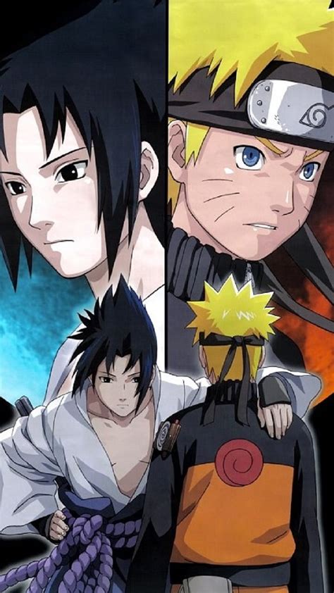 Sasuke Uchiha y Naruto Uzumaki en un aula