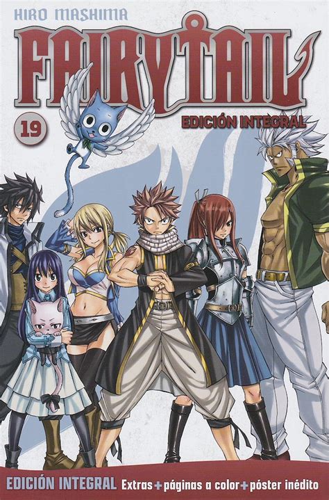 Portada de revista con magos de Fairy Tail en batalla