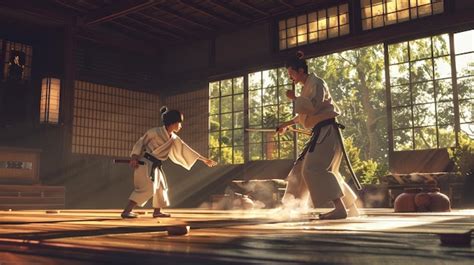 Escena de Zoro entrenando en el dojo