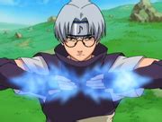 Kabuto utilizando el Bisturí de Chakra