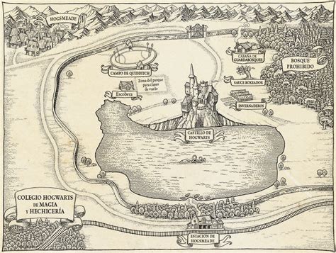 Mapa de Hogwarts y sus alrededores
