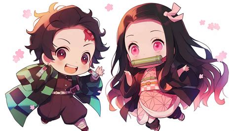 Ilustración de Tanjiro Kamado y Nezuko Kamado