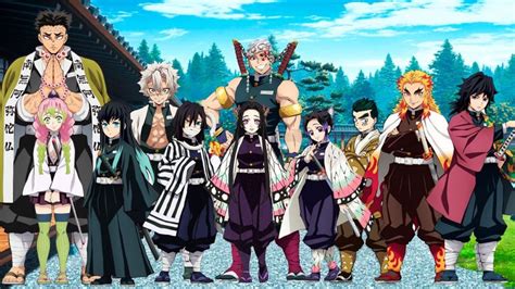 Mosaico de los diferentes Pilares de Kimetsu no Yaiba