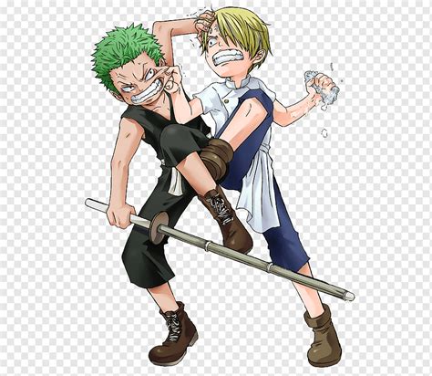 Ilustración de Roronoa Zoro y Sanji