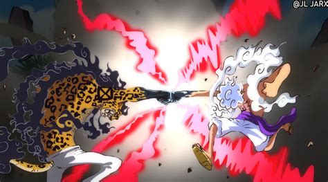 Luffy peleando contra Lucci