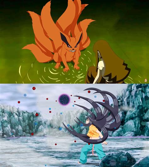 Kurama en su forma de Bestia con Cola