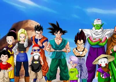 Ilustración icónica de Goku y sus amigos
