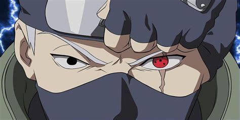 Ilustración de Kakashi activando su Mangekyo Sharingan